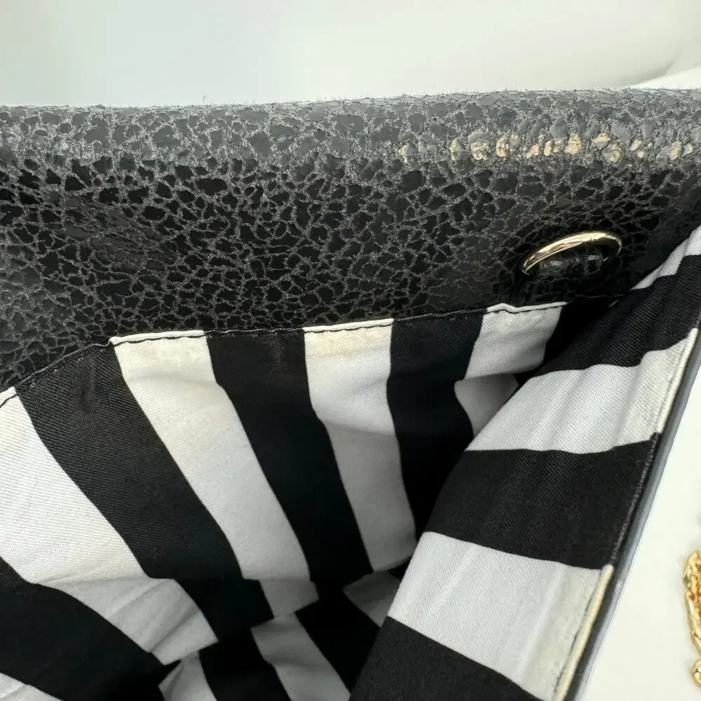 Urban Expressions Clutch Crossbody Bag Black Vegan Leather Mobwife Event Preppy